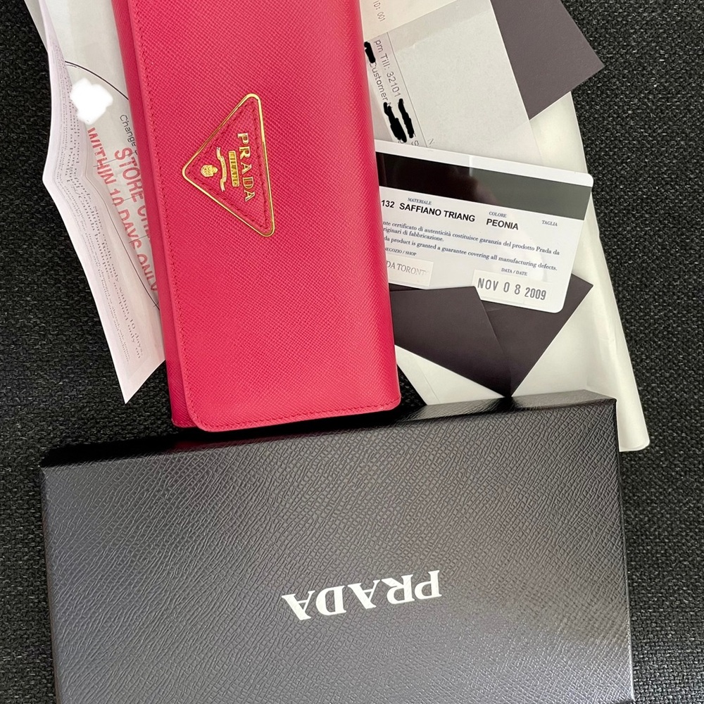 Prada leather wallet